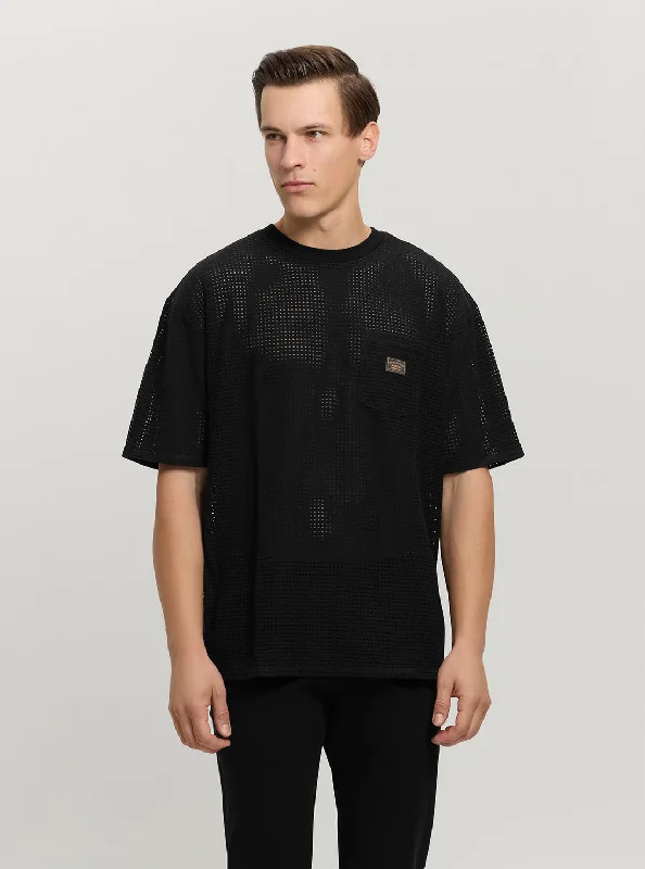 Guess Originals Black Mesh T-Shirt