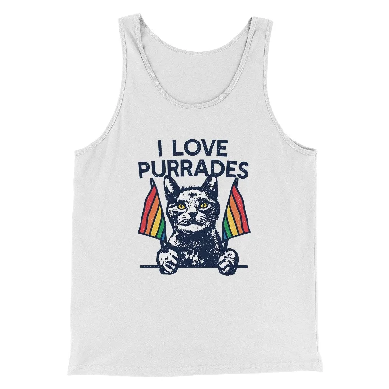 I Love Purrades Men/Unisex Tank