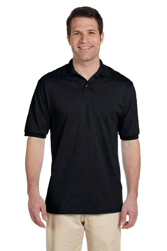 Jerzees Mens SpotShield Stain Resistant Short Sleeve Polo Shirt - Black