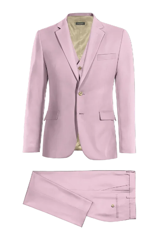 Light purple Slim fit 3 piece 2 Button Suit