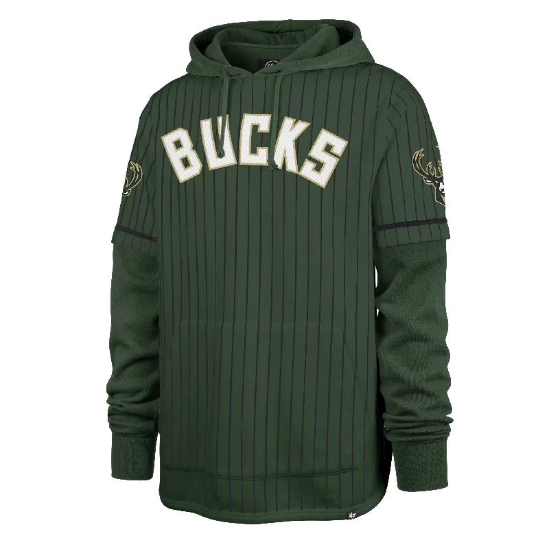 MILWAUKEE BUCKS PINSTRIPE '47 SHORTSTOP PULLOVER HOOD