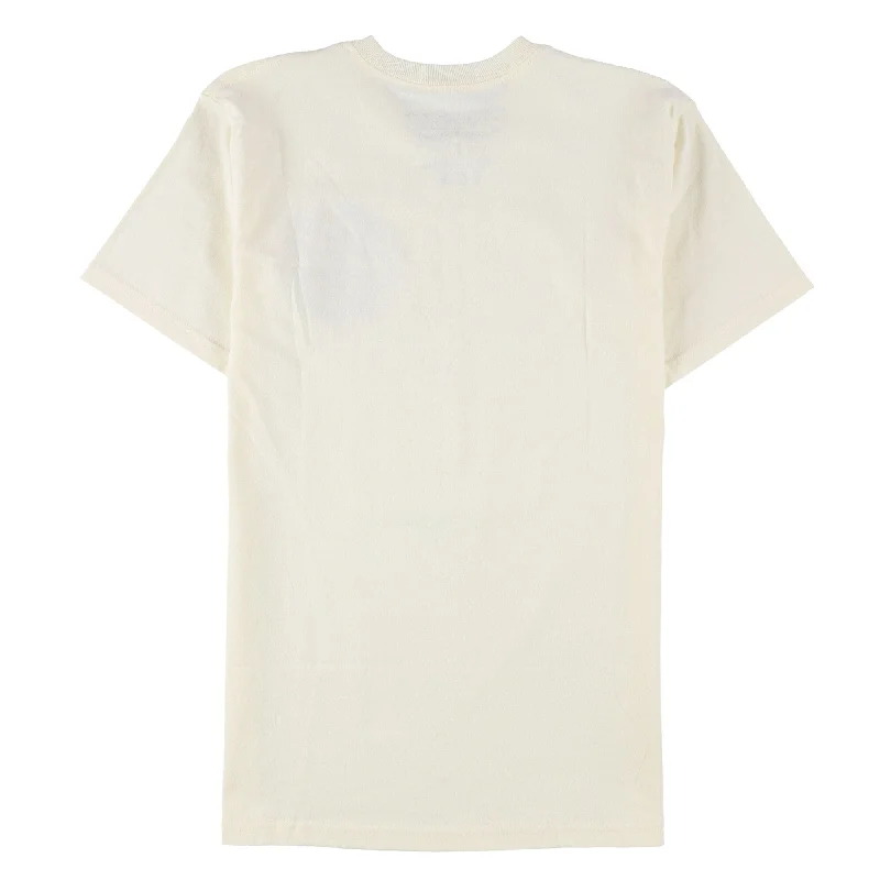 Mitchell & Ness Mens Logo Basic T-Shirt, Off-White, Small