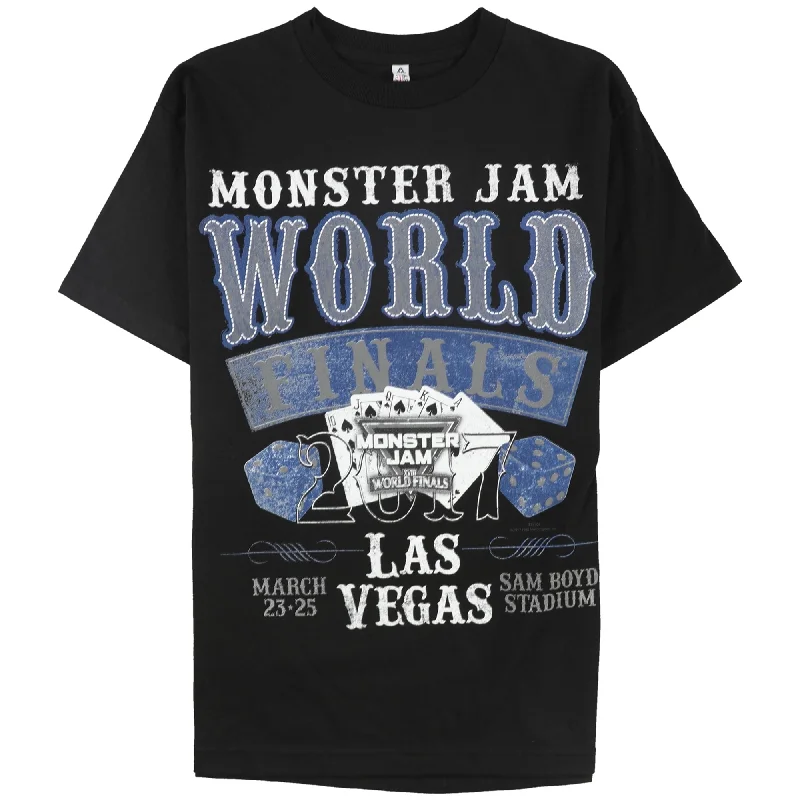 Monster Jam Mens World Finals Las Vegas Graphic T-Shirt, Black, Medium