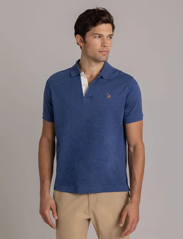 MULTI COLOR LOGO INTERLOCK POLO SHIRT