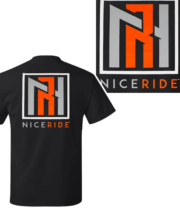 N-R Neon Orange - Black, Charcoal Or Gray Hanes Men's 100% CottonShort Sleeve T-Shirt