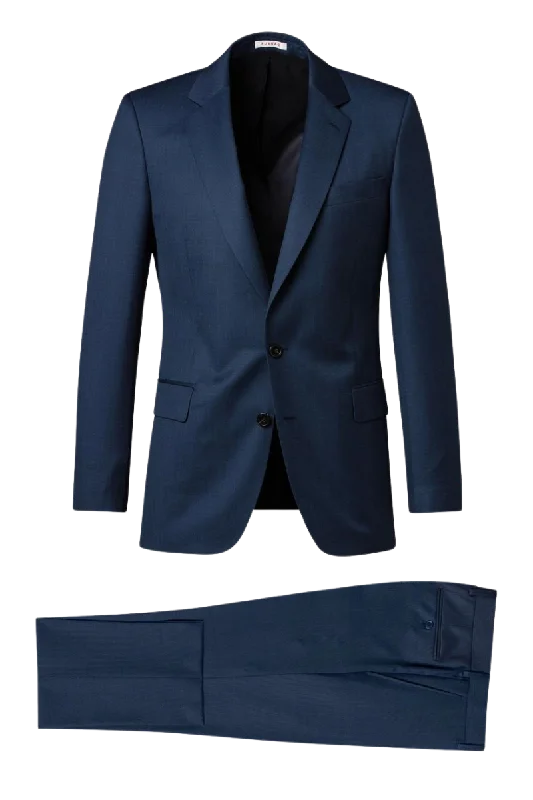 Navy Blue Slack 2 piece 2-Button Suit