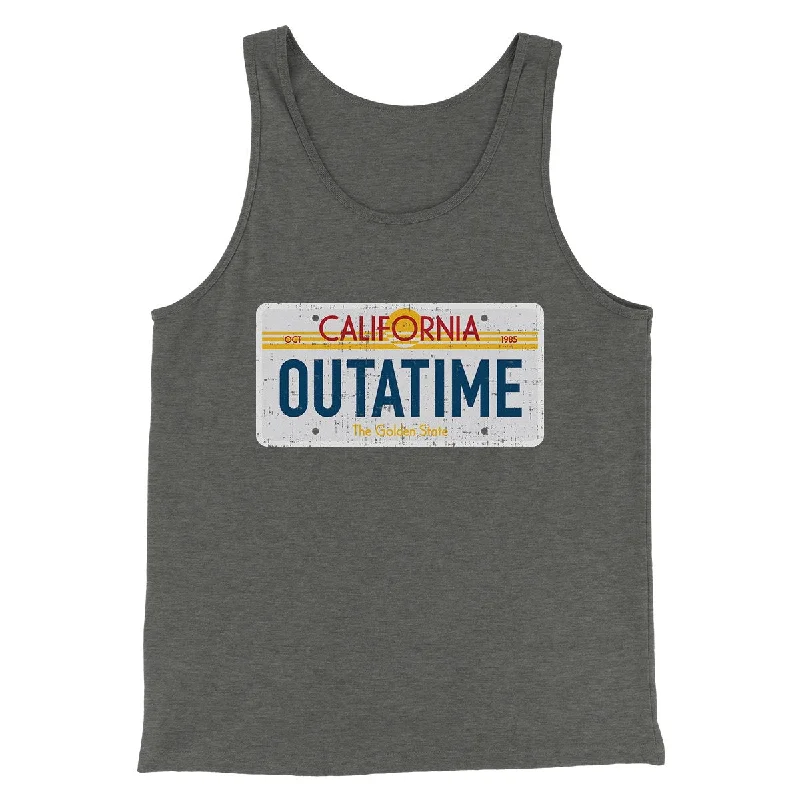 Outatime License Plate Funny Movie Men/Unisex Tank Top