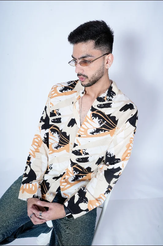 Peaceful Woods Print Full Sleeves Print Shirt