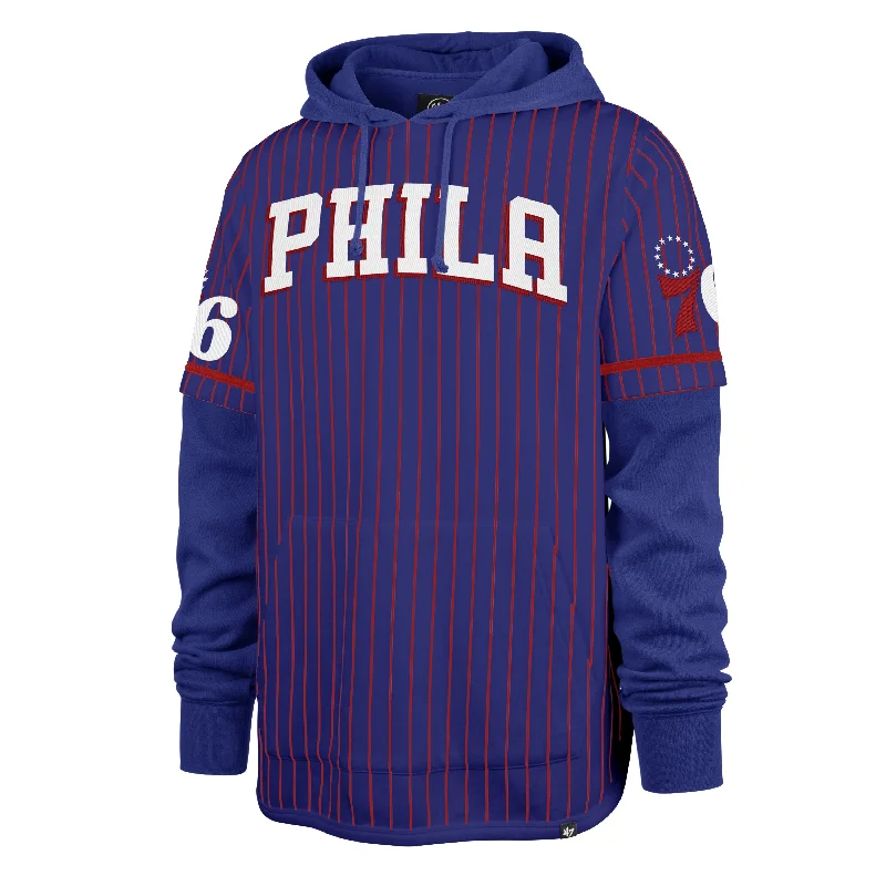 PHILADELPHIA 76ERS PINSTRIPE '47 SHORTSTOP PULLOVER HOOD