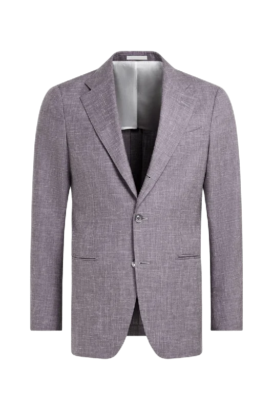 Purple Wool Single Breasted 3-Piece Suit