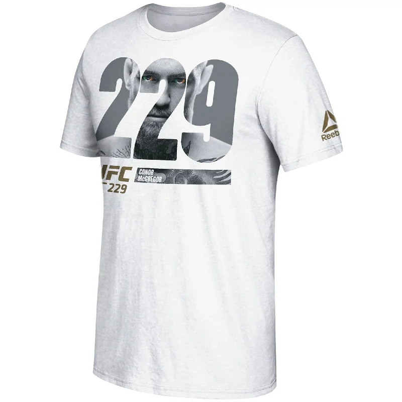 Reebok Mens 229 Conor McGregor Graphic T-Shirt, White, XX-Large