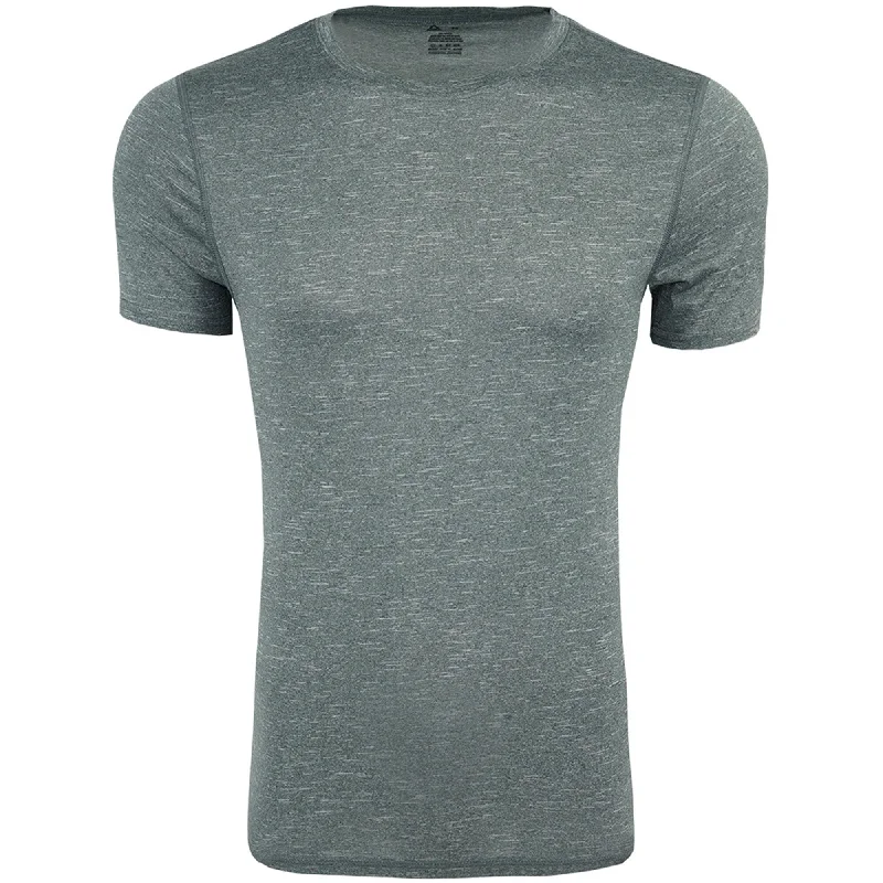 Reebok Mens Performance Base Layer Basic T-Shirt, Grey, Medium