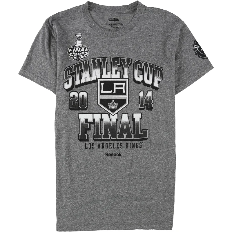 Reebok Mens Stanley Cup Finals 2014 Graphic T-Shirt, Grey, Small