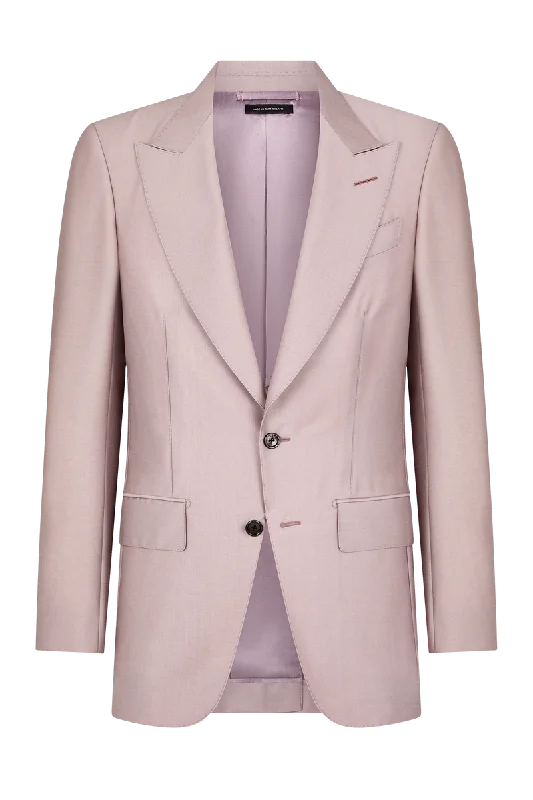 Rose Nude Pink Slim fit 2 piece 2-Button Suit