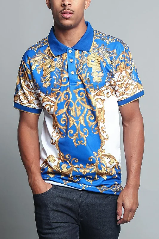 Royal Studded Lion Polo Shirt