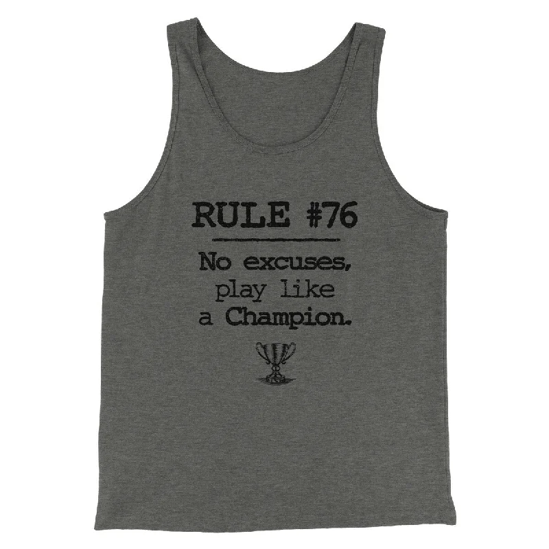 Rule 76 - No Excuses Funny Movie Men/Unisex Tank Top