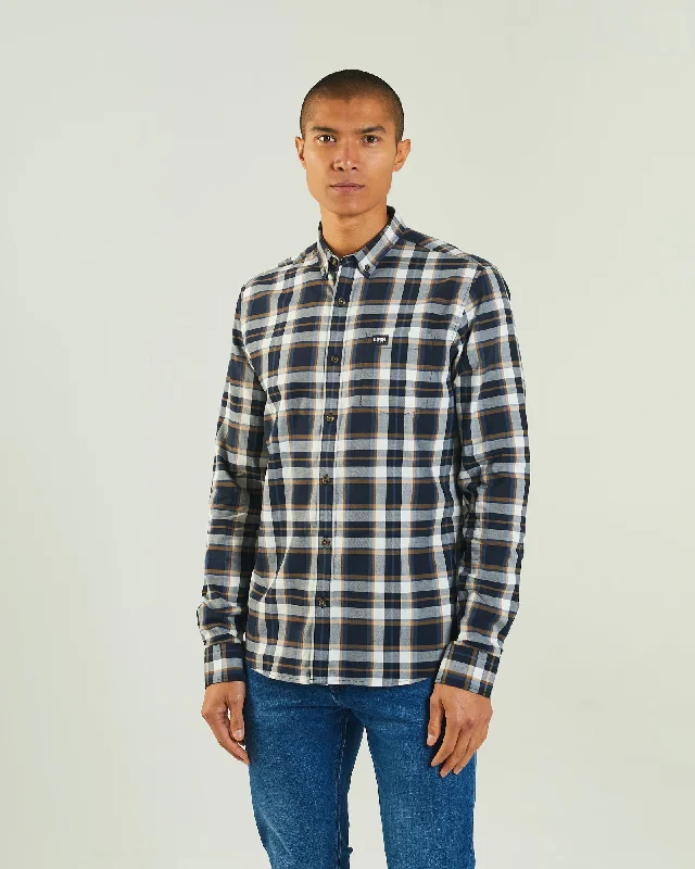 Booker LS Shirt Navy Check