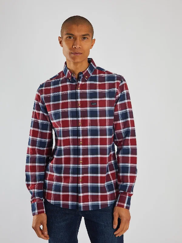 Scout LS Shirt Navy/Red Check