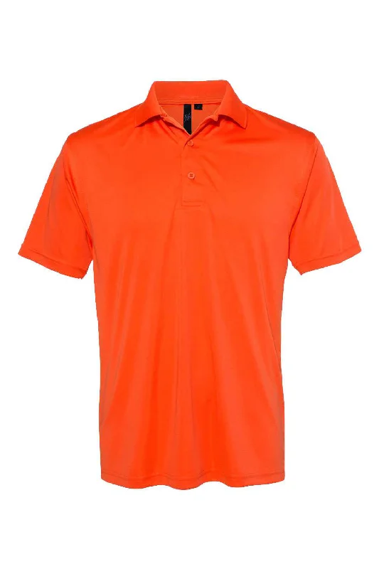 Sierra Pacific Mens Moisture Wicking Short Sleeve Polo Shirt - Orange