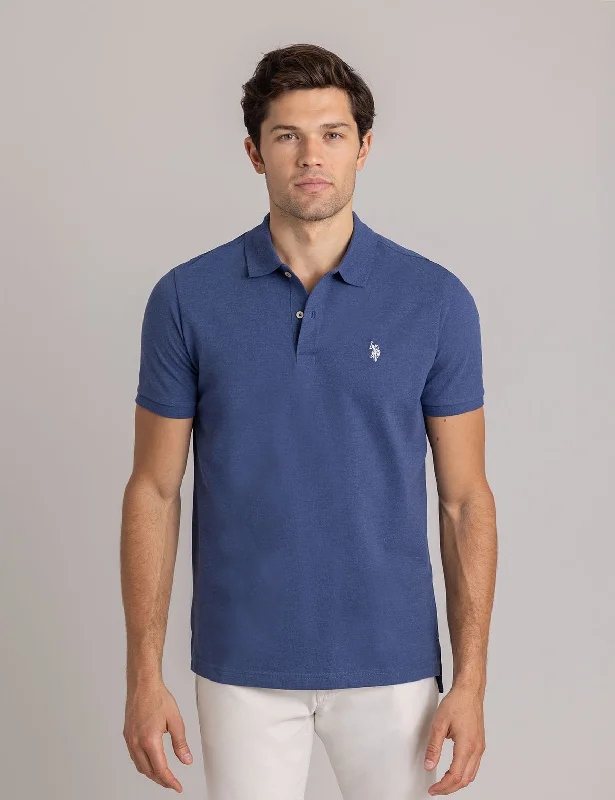 SOLID PIQUE SMALL LOGO POLO SHIRT