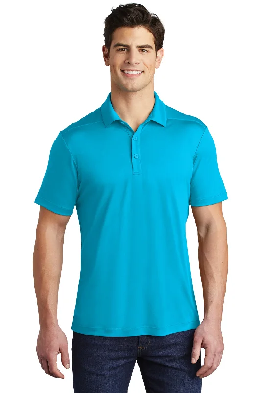 Sport-Tek Mens Moisture Wicking Short Sleeve Polo Shirt - Sapphire Blue