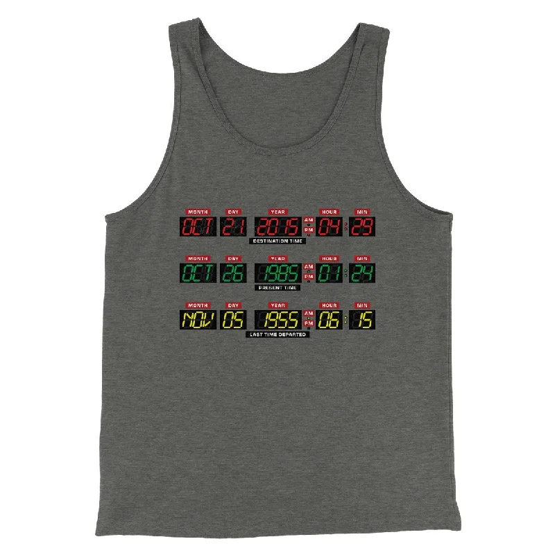 Time Machine Dashboard Funny Movie Men/Unisex Tank Top