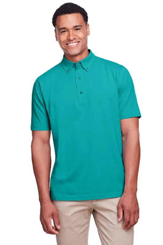 UltraClub Mens Lakeshore Performance Moisture Wicking Short Sleeve Polo Shirt - Jade Green