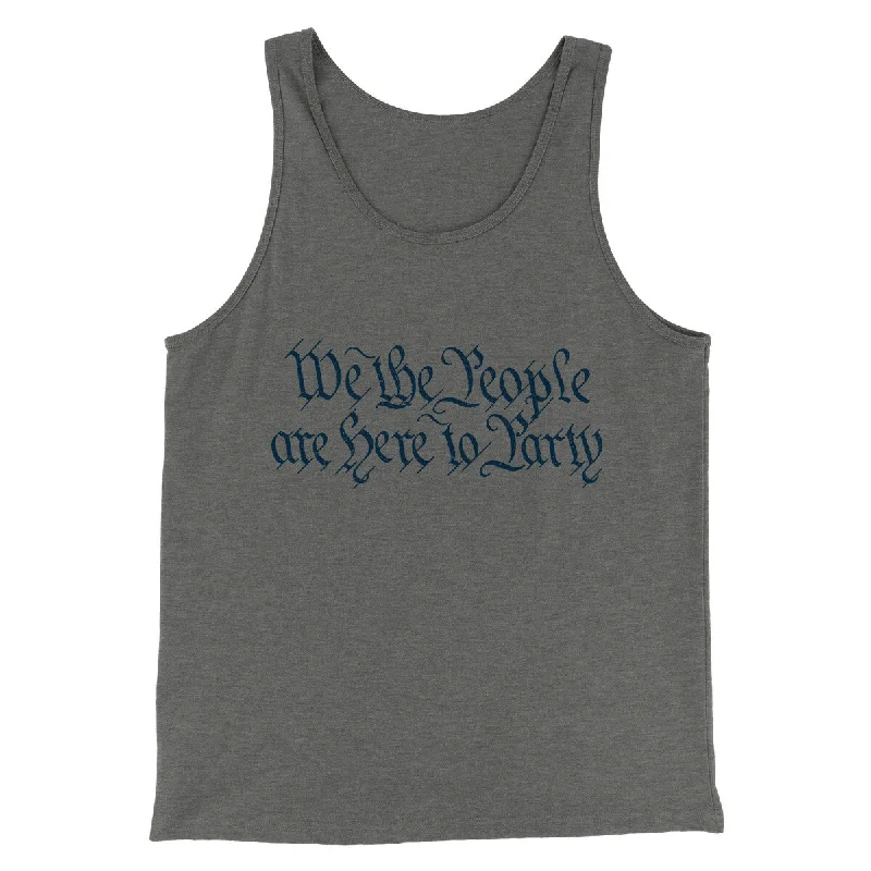 We The People Are Here To Party Men/Unisex Tank Top