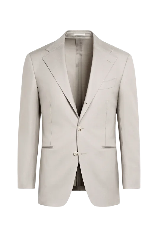 White 2-Button Wool Single Breasted Suit