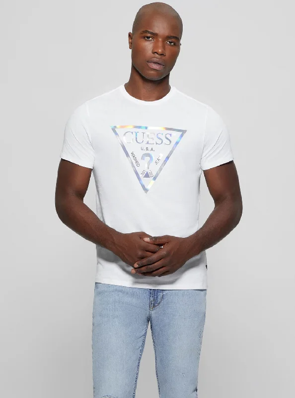 White Iridescent Logo T-Shirt