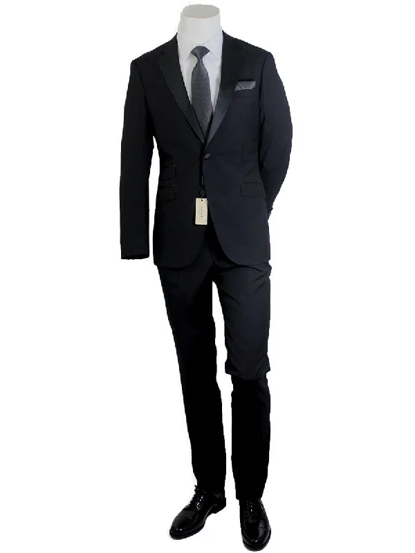 Trend by Maxman 20969 100% Wool Young Men's Tuxedo - Slim Fit - Solid - Black