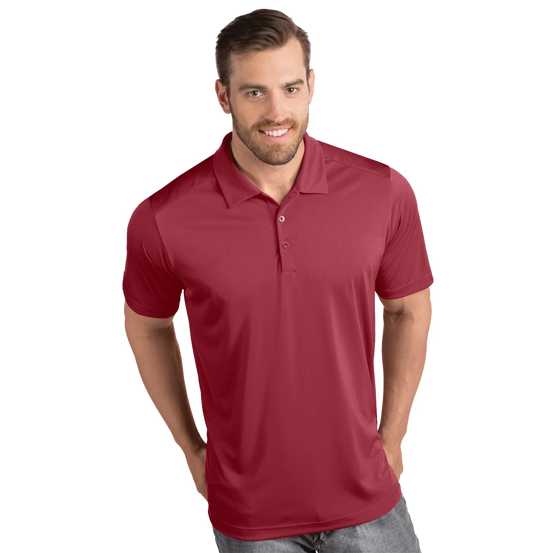 Antigua: Men's Essentials Polo - Tribute Cardinal Red 104197