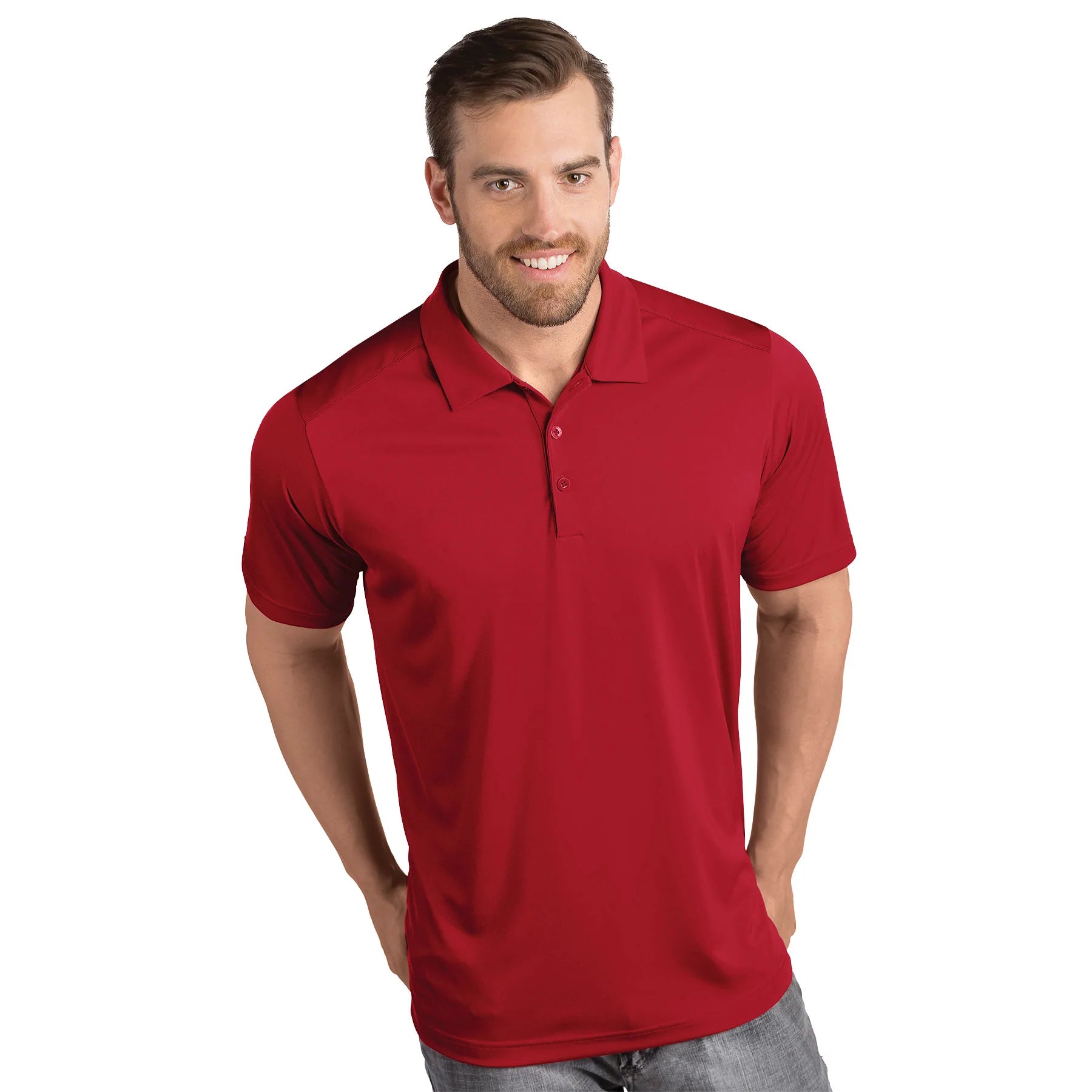 Antigua: Men's Essentials Polo - Tribute Dark Red 104197