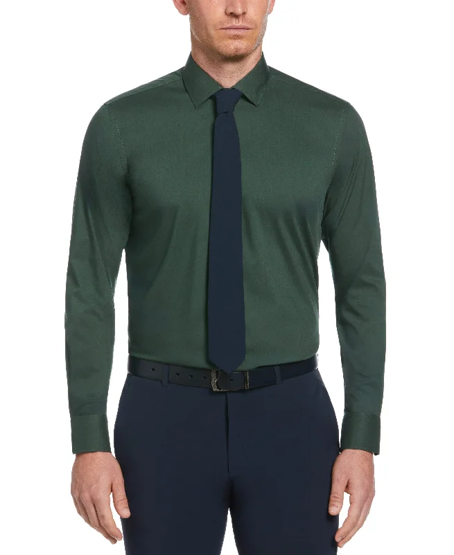 Relaxed Chic Slim Fit Solid Dress Shirt
