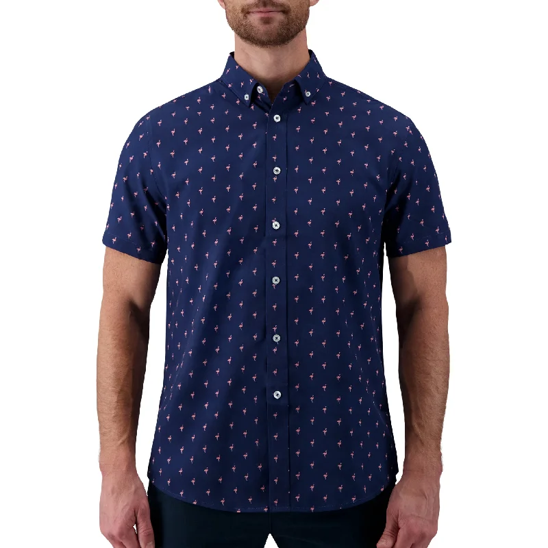 Monochrome Urban Navy Flamingo Recycled Shirt